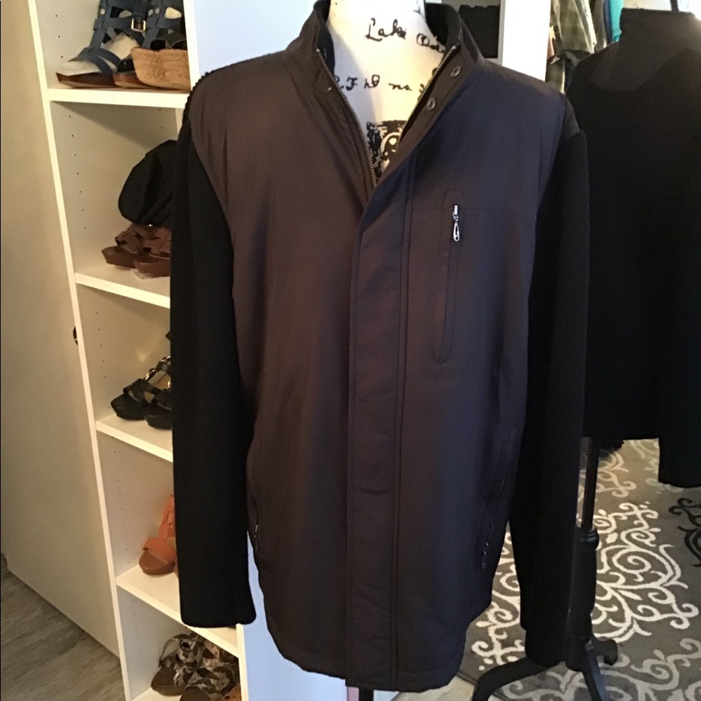 Black Wool & Nylon Jacket L New